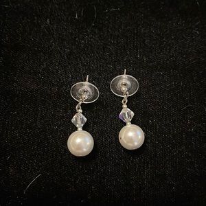 Pearl and beaded earrings
